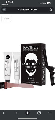 Pacinos Hair & Beard Color Kit (Black)
