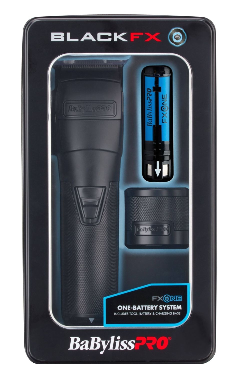 Babyliss Black Fx One Clipper All Metal Interchangeable Battery Clipper FX 899MB