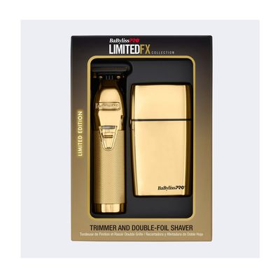BABYLISSPRO® LIMITEDFX GOLD TRIMMER AND DOUBLE-FOIL SHAVER GIFT SET