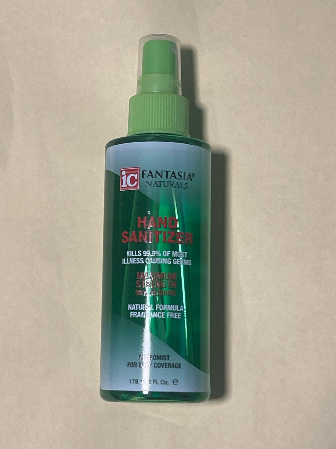 Fantasia Hand Sanitizer 80% Alcohol 6oz