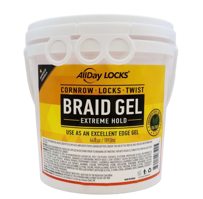 AllDay Locks Braid Gel Extreme Hold, 64 Oz.