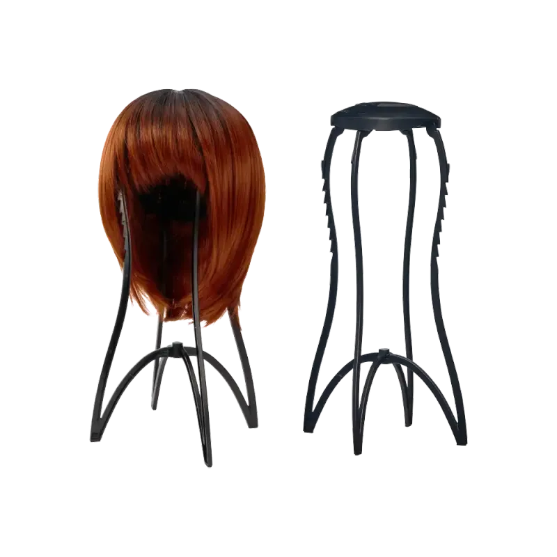 RED. One Touch Foldable Wig Stand