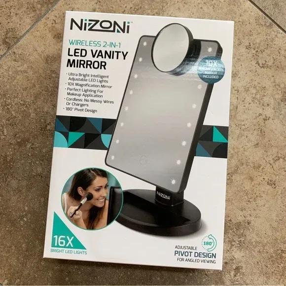 Nizoni Wireless 2-in-1 LED Vanity Mirror