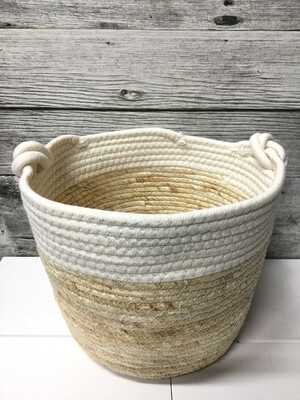 White Straw Basket