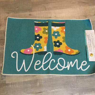 Welcome Mat W Boots