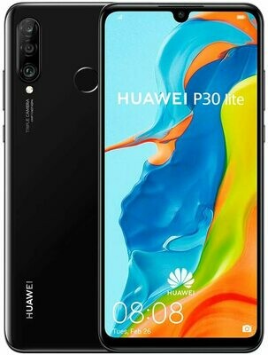 Huawei P30 Lite (128 GB, 4 GB RAM) Pantalla de 6,15 pulgadas, cámara triple AI, selfie de 32 MP, SIM doble GSM desbloqueado de fábrica.
