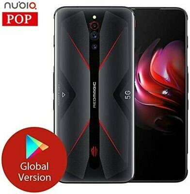 Nubia Red Magic 5G Mobile Phone 6.65&quot; 8/12GB RAM 128/256GB ROM Snapdragon 865 Android 10 NFC Gaming Phone (Black, 8+128G)