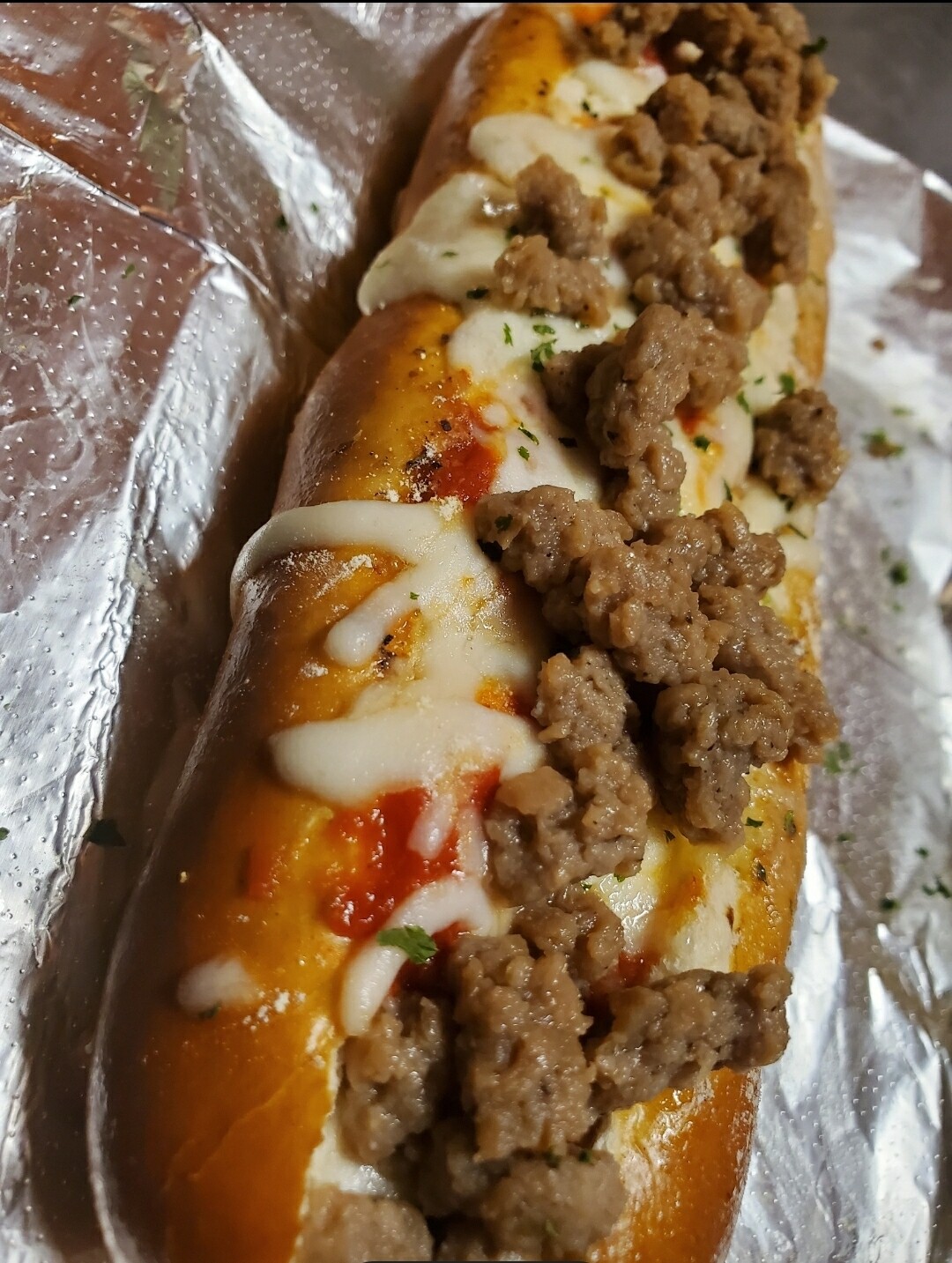 Beef Sausage Pizza Pretzel