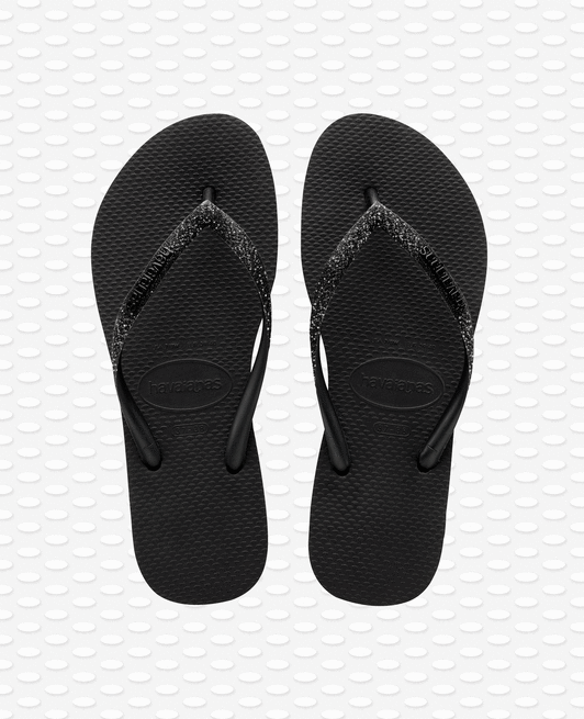 Havaianas Slim Glitter Black-Metal Havaianas Slim Glitter Black-Metal