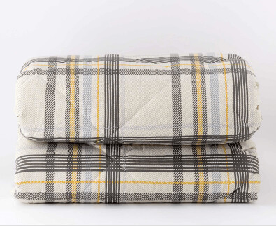 Linea Oro Trapunat 1 Piazza Tartan Tortora