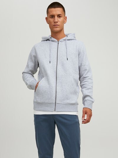 Jack&Jones Felpa Basic Hood  Grey