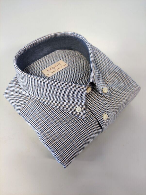 Regent Camicia 5S172 Flanella Microquadro Regent Camicia 5S172 Flanella Microquadro