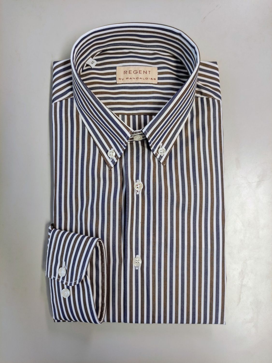Regent Camicia 5V099 Rigata blu, Taglia: 39