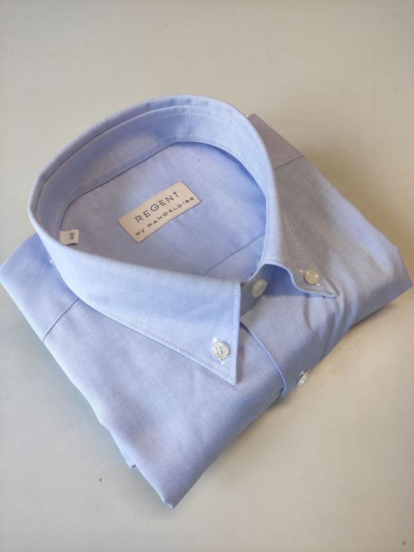 Regent Camicia 3B129 Azzurro Bottom Down