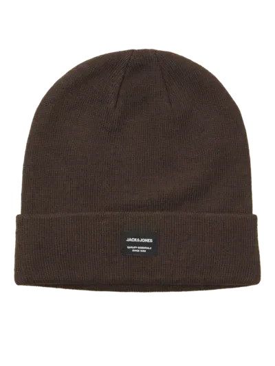 Jack&Jones Cuffia Beanie Brown-Sand-Military, COLORE: BROWN