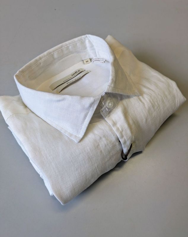 Trez Camicia Celsio Puro Lino Bianco