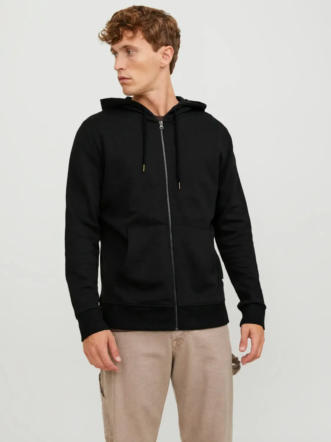 Jack&Jones Felpa Basic Full Zip Cappuccio