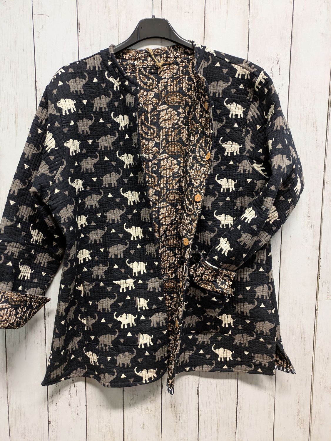 Giacca Quilt Nero Reversibile