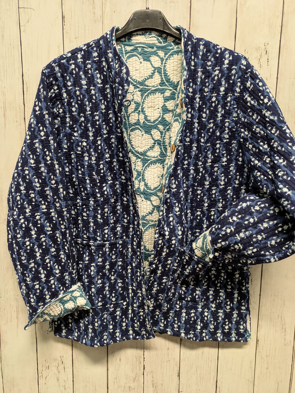 Giacca Quilt Blu Reversibile