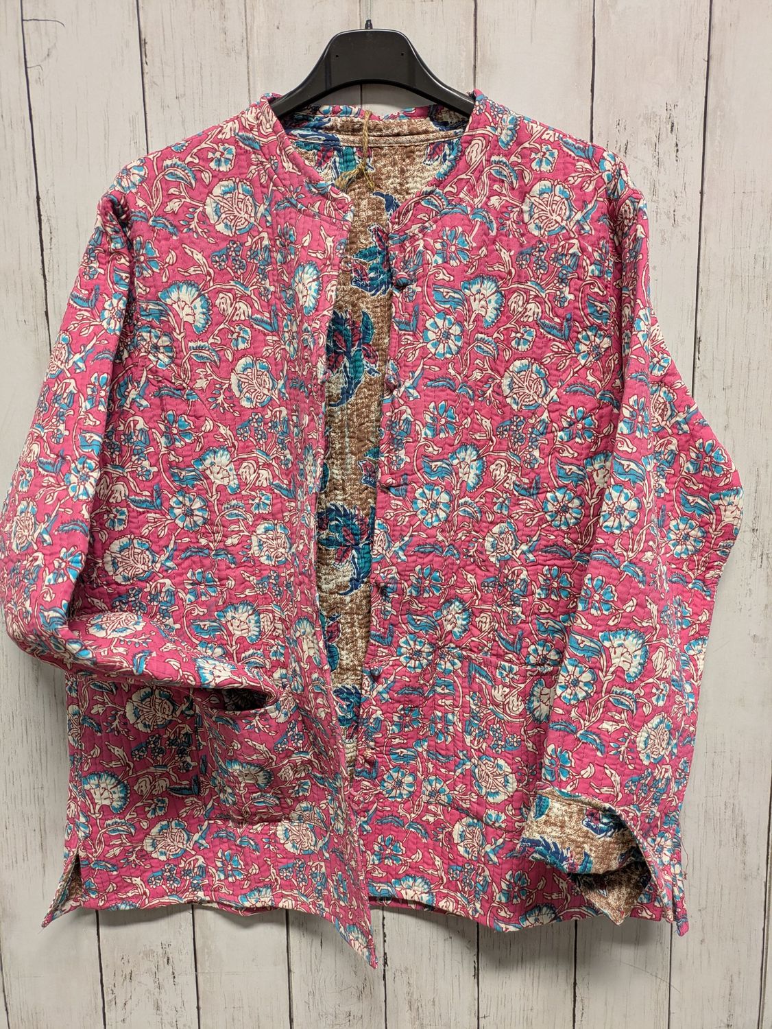 Giacca Quilt Rosa Reversibile Giacca Quilt Rosa Reversibile