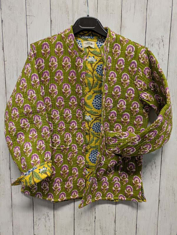 Giacca Quilt Verde Reversibile