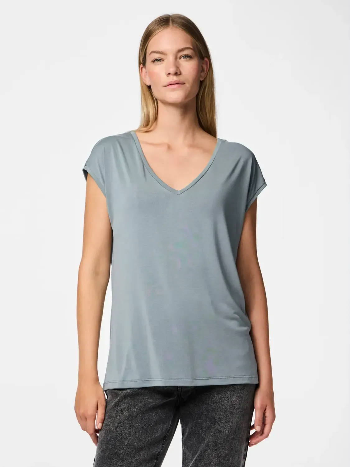 Pieces T-shirt Kamala Silver Mink