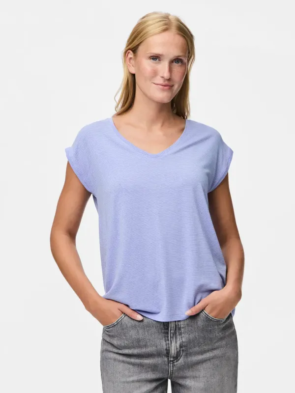 Pieces T-shirt Billo Lavanda Lurex