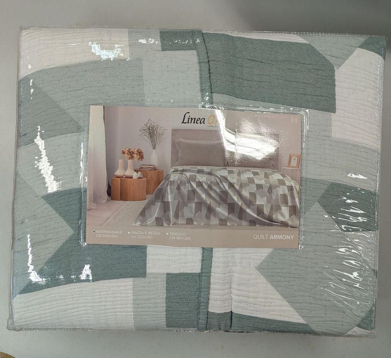 Trapuntino Estivo  Matrimoniale Linea Oro Armony Verde