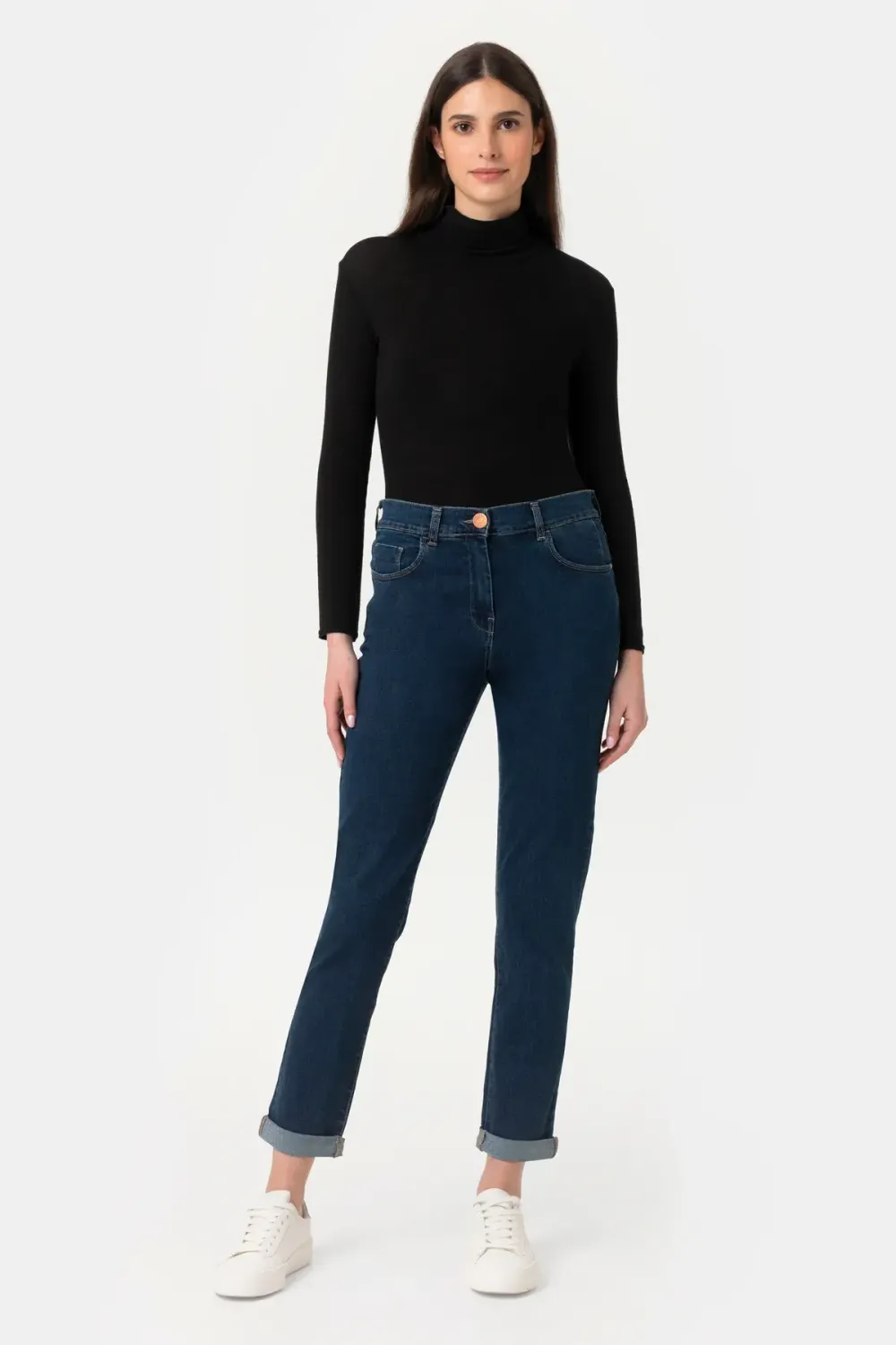 Iber Brenda Jeans blu con risvolto Iber Brenda Jeans blu con risvolto