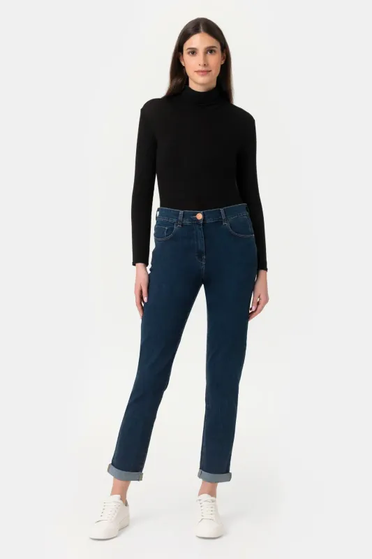 Iber Brenda Jeans blu con risvolto Iber Brenda Jeans blu con risvolto