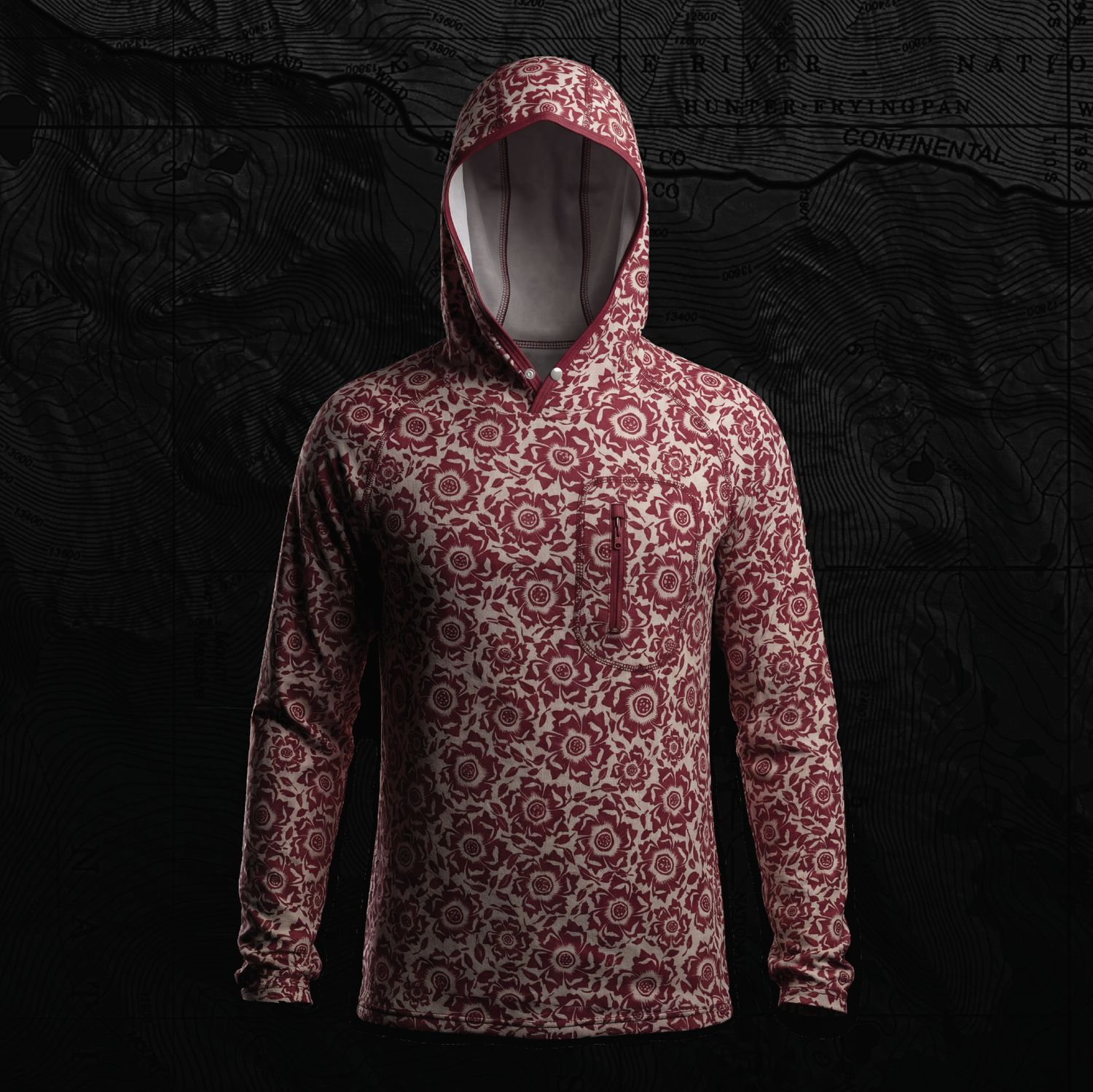 Party Ski Sun Hoodies, Design: Western Rose, Size: M