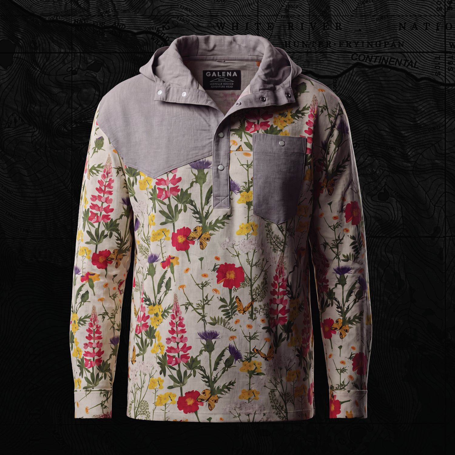 Low Tide - Stretch Linen Wildflowers, Sizes: Medium