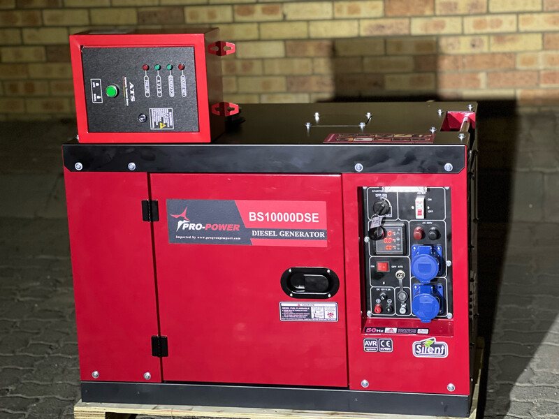 Diesel Silent Generator Single Phase 8kw(10kva)16Lt With FREE ATS