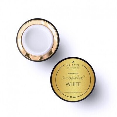 Kristyl Rubber Base Cover Natural Look White 15 ml