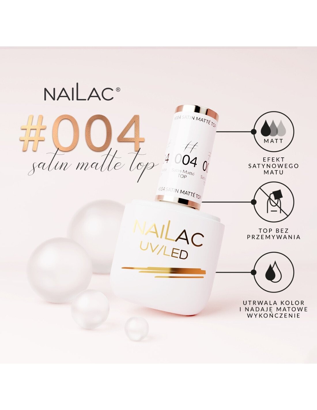 Nailac Top Coat Satin Matte #004