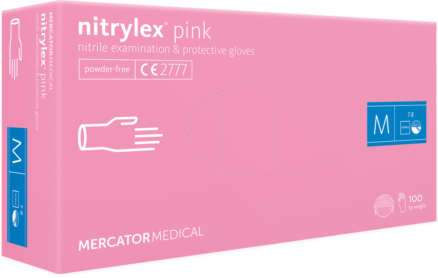 Handschoenen Nitrylex pink M