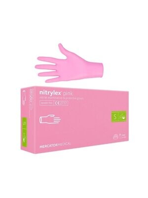 Handschoenen Nitrylex pink S