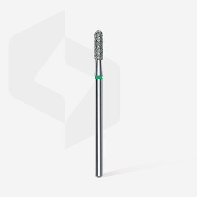 StaleksDiamond nail drill bit, rounded “cylinder”, green, head diameter 2.3 mm/ 8 mm