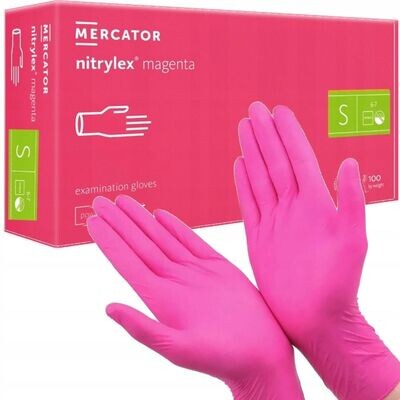 Handschoenen Nitrylex Magenta S