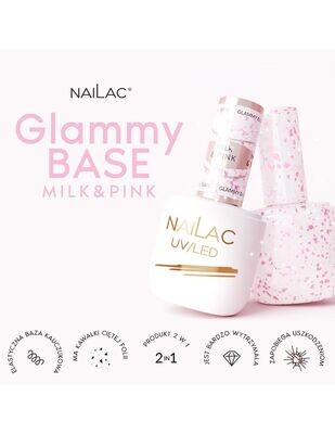 Nailac Glammy Base Milk & PInk 7 ml