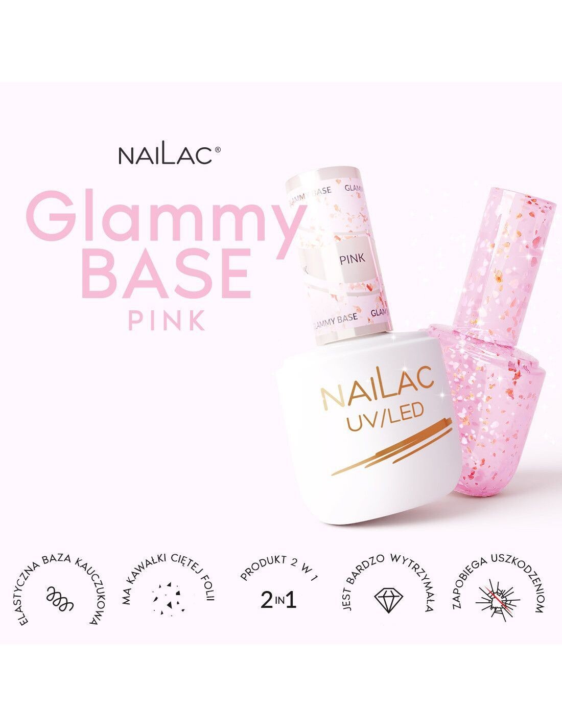 Nailac Glammy Base Pink 7 ml