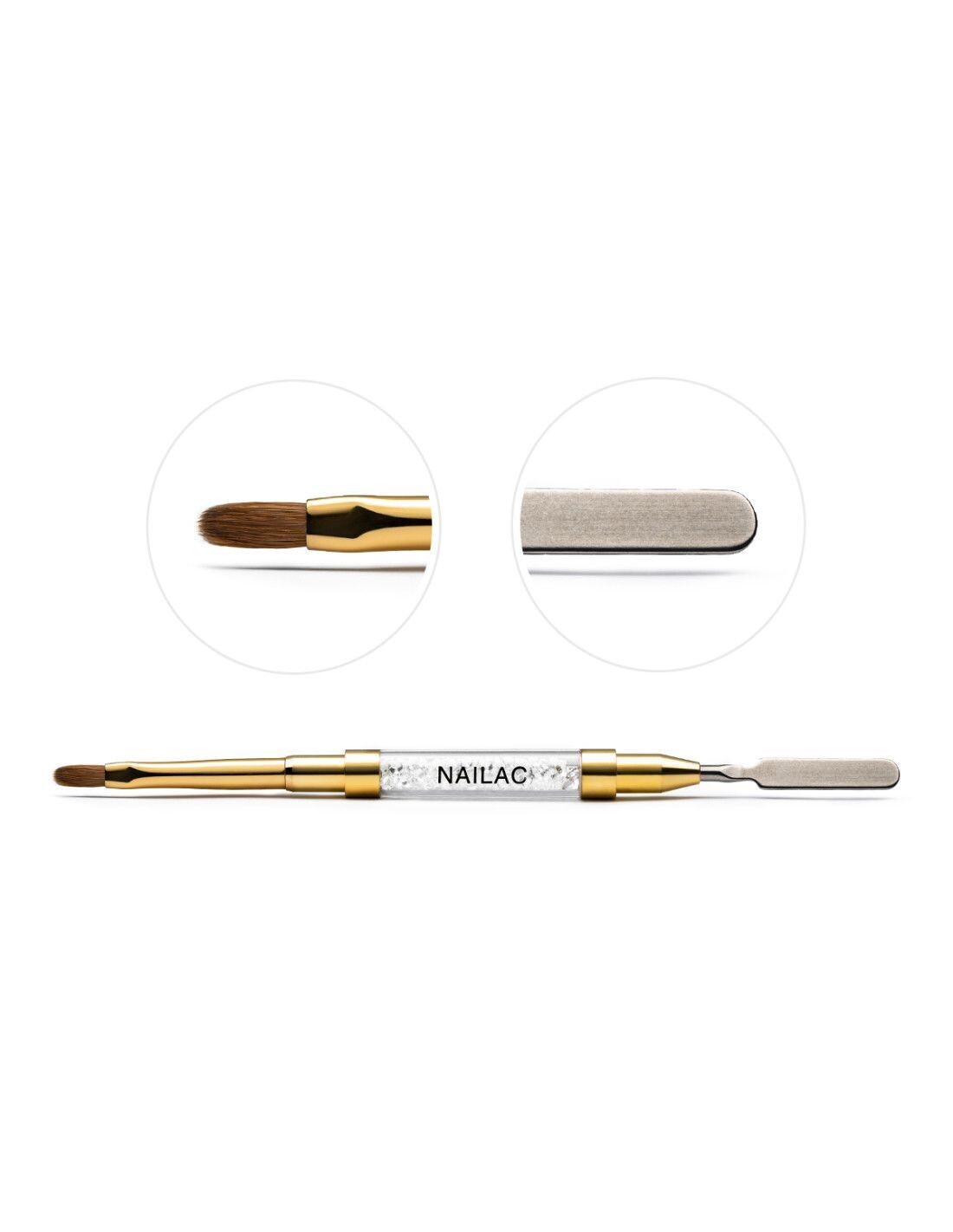 Nailac Brush #6 Oval & Spatula