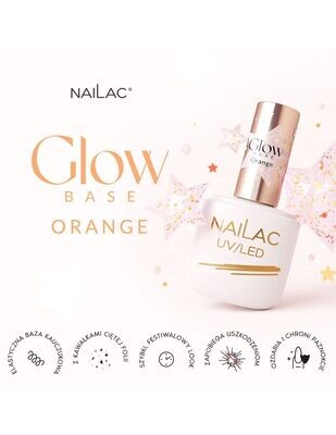 Nailac Rubber Base Glow Orange 7ml