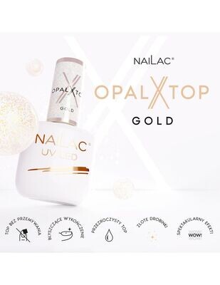 Nailac Top Coat Opal  Gold