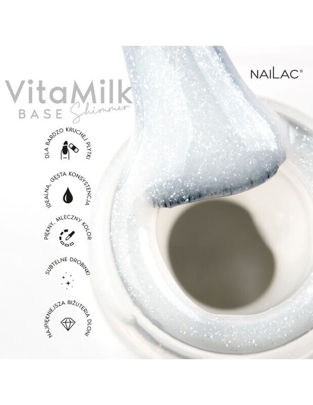 Nailac VitaMilk Base Coat Shimmer