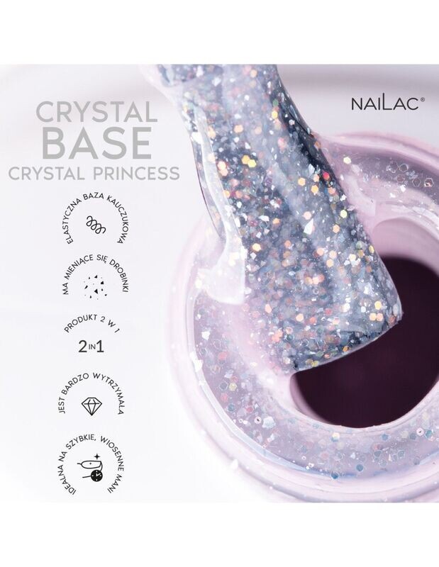Nailac Rubber Base  Crystal Princess