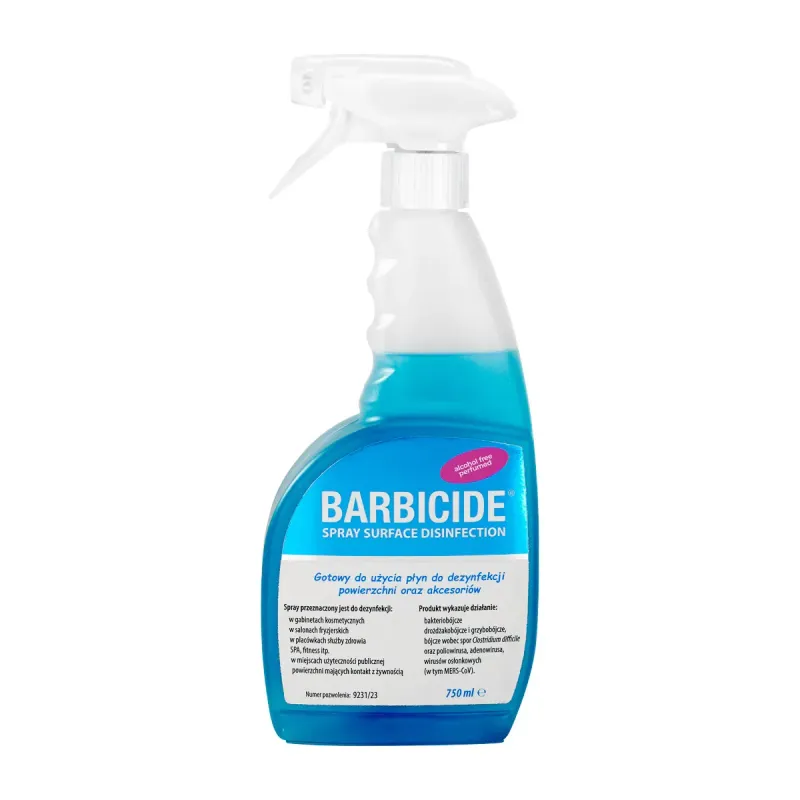 BARBICIDE SPRAY VOOR DESINFECTIE VAN ALLE OPPERVLAKKEN 750 ML GEPARFUMEERD