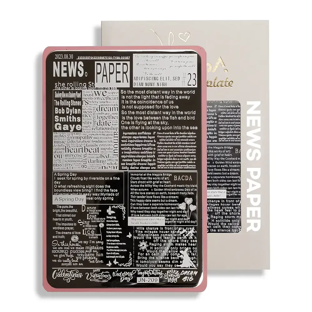 Julia Nessa Stamp Plate Newspaper