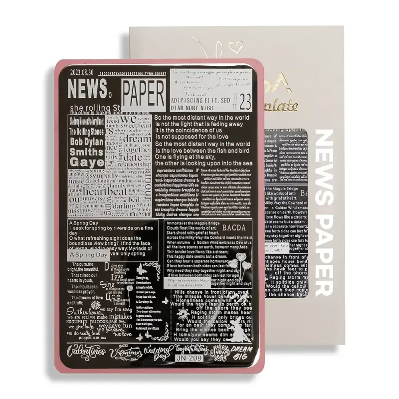 Julia Nessa Stamp Plate Newspaper