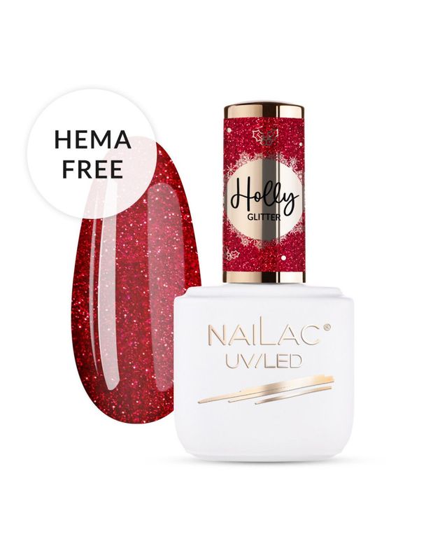Nailac # Holly Glitter Gel Polish